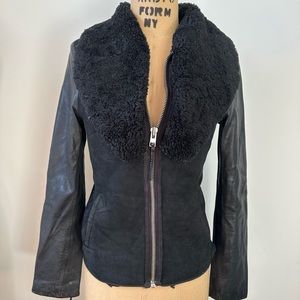 All Saints Sheepskin Leather Jacket